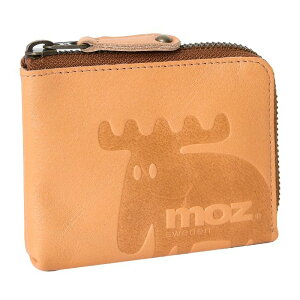 moz モズ 財布 短財布 レディース L字ファスナー 手のひらサイズ エルク ヘラジカ 86005