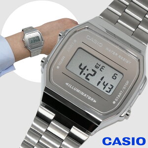 �y���r���[�ŉ����ۏ� 11�N�zCASIO �J�V�I A168WEM-7 �V���o�[ �����Y Vintage / Metal Series �r���v �f�W�^��EL �o�b�N���C�g �X�g�b�v�E�H�b�` ���퐶���h�� �X�e�����X �M�t�g �v���[���g�y�C�O���K