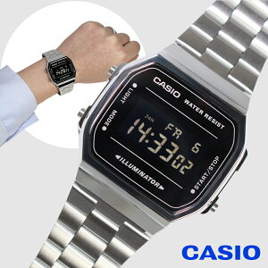 �y���r���[�ŉ����ۏ� 11�N�zCASIO �J�V�I A168WEM-1 �V���o�[ �u���b�N �����Y�r���v �`�[�v�J�V�I CLASSIC �f�W�^��EL �o�b�N���C�g �X�g�b�v�E�H�b�` ���퐶���h�� �X�e�����X �M�t�g �v���[���g