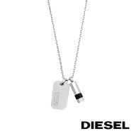 DIESEL ディーゼル DX1156040 ネックレス メンズ シルバー ロゴプレート ペンダント アクセサリー プレゼ…