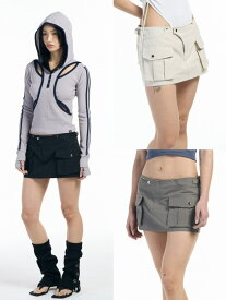 正規品 【 SETUP-EXE Micro mini cargo Skirt pants 】 セットアップエグゼ スカート ミニスカ ミニ丈 ミニスカート マイクロ丈 カーゴスカート スカートパンツスカパン Pressing pressing プレッシング プレッシングウェブショップ