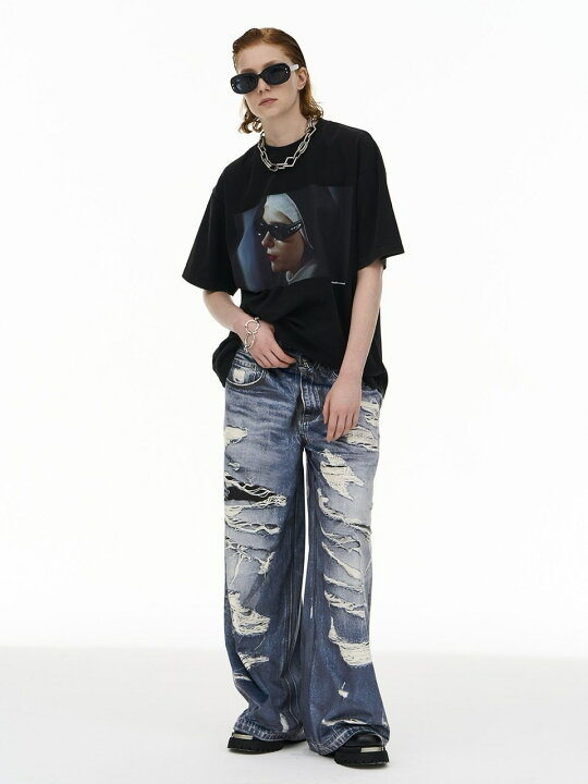 楽天市場】正規品 【 MODITEC M piercing printed jeans 