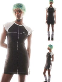 正規品 【 Basic Pleasure Mode HAZE SPLICED MINI DRESS 】 ベーシックプレジャーモード ワンピース ワンピ ミニワンピース ミニワンピ ミニ丈 カジュアルワンピース カジュアルワンピ Pressing pressing プレッシング プレッシングウェブショップ