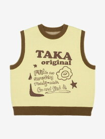 正規品 【 TAKA ORIGINAL cheesecake knit vest 】 タカオリジナル ベスト ニット ニットベスト チーズケーキ ブラウンニット Pressing pressing プレッシング プレッシングウェブショップ