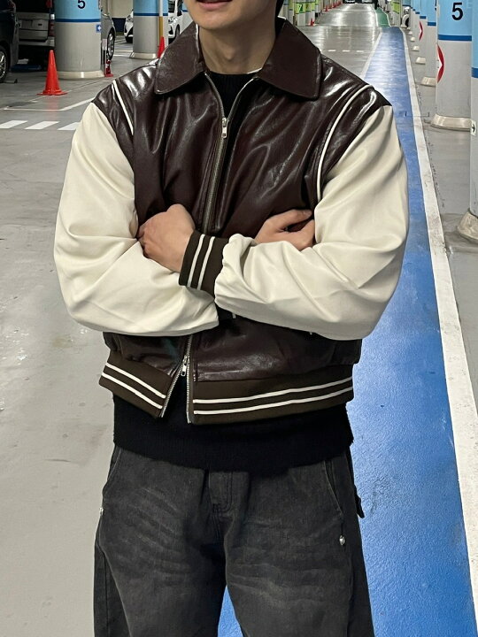 楽天市場】正規品【 Chikashitsu + leather piping jacket (2color 