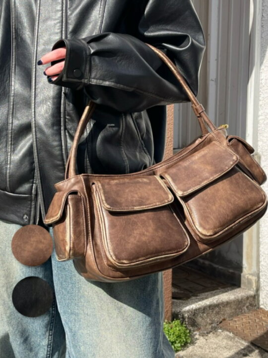 楽天市場】正規品【 Chikashitsu + vintage leather hand bag (2color 