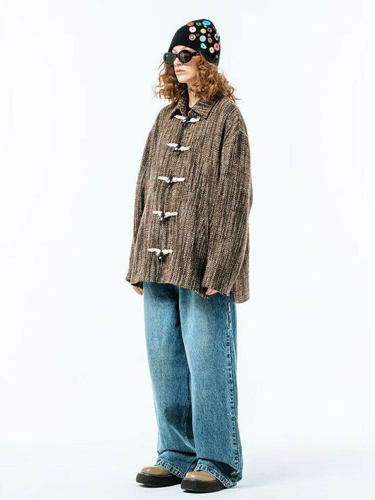 楽天市場 正規品 Moditec モディテック Wood Duffle Coat メンズ レディース ユニセックス オーバーサイズ ストリート 台湾ファッション 台湾 台湾ブランド ジャケット コート ダッフルコート Pressing