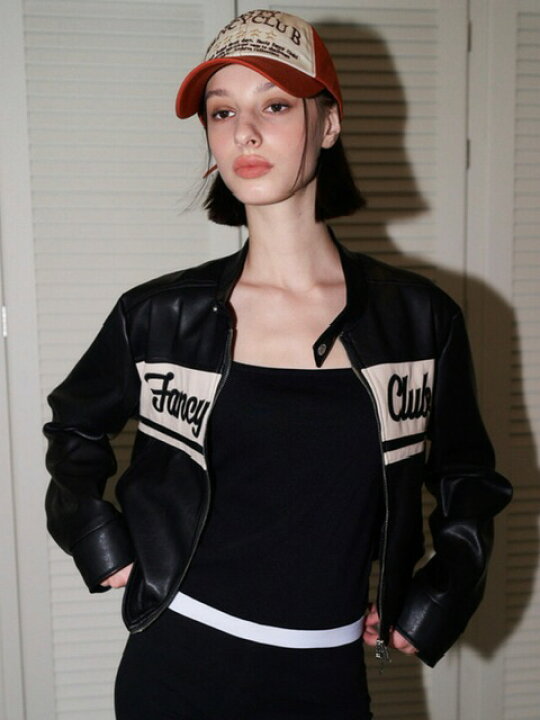 楽天市場】正規品 【NASTY FANCY CLUB BIKE CROP LEATHER JACKET 