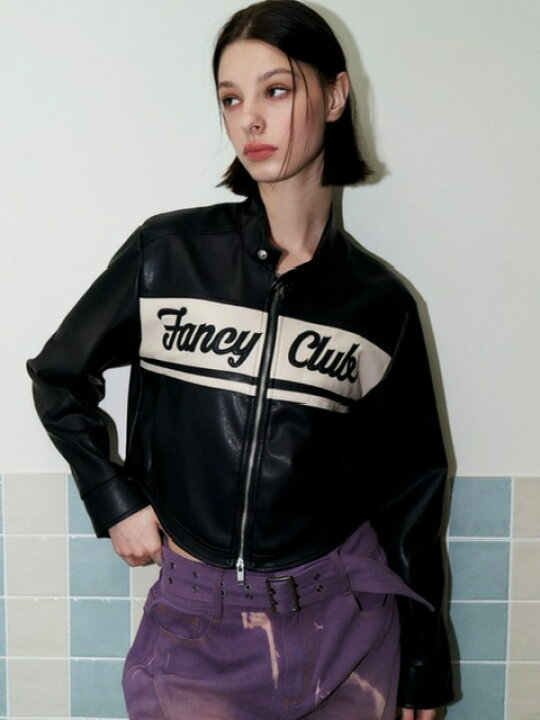 楽天市場】正規品 【NASTY FANCY CLUB BIKE CROP LEATHER JACKET 