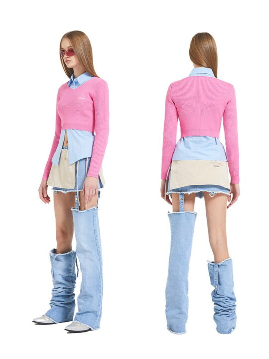 楽天市場】【SALE】正規品【 CRANK LAYERED DENIM SKIRT 】 クランク 