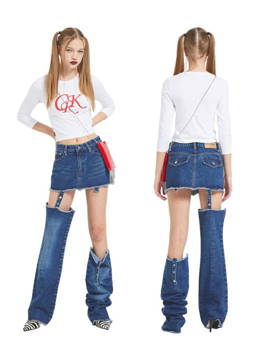 楽天市場】【SALE】正規品【 CRANK LAYERED DENIM SKIRT 】 クランク 