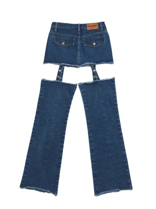 楽天市場】【SALE】正規品【 CRANK LAYERED DENIM SKIRT 】 クランク 