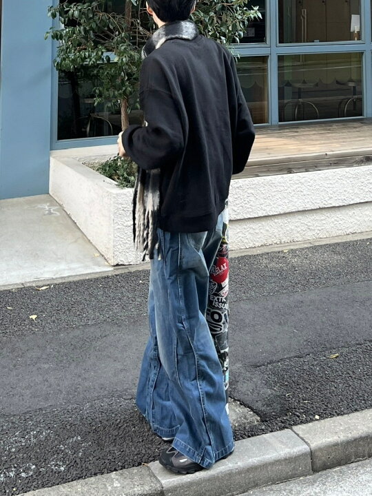 楽天市場】正規品【 Chikashitsu + side wave design denim pants 