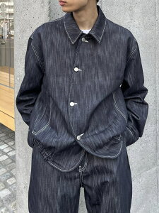 ���K�i �y Chikashitsu + set up curve denim jacket �z �`�J�V�c�v���X �Z�b�g�A�b�v�J�[�u�f�j���W���P�b�g �f�j���W���P�b�g �f�j�� �Z�b�g�A�b�v Pressing pressing �v���b�V���O �v���b�V���O�E�F�u�V��