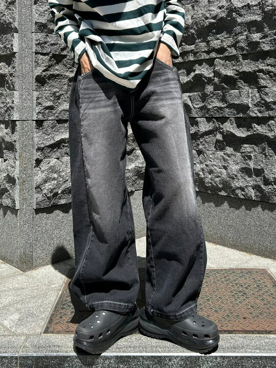楽天市場】正規品 【 Chikashitsu + snap button stitch denim pants 
