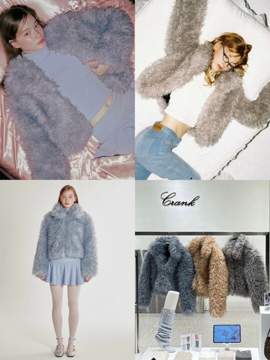 楽天市場】正規品【 CRANK TWO-TONE HEAVY FUR JACKET 】 クランク 