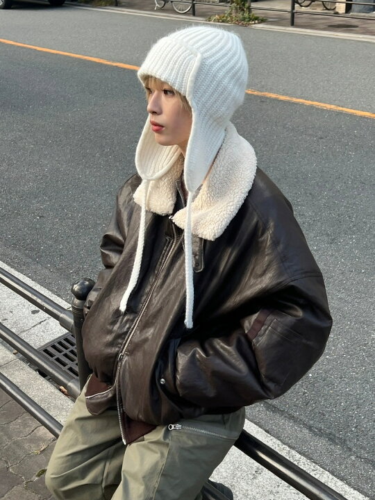 楽天市場】正規品【 Chikashitsu + leather bomber mustang jacket