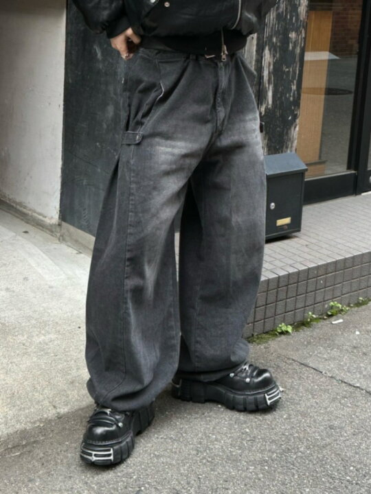 楽天市場】正規品【 Chikashitsu + side snap balloon denim pants 