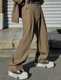 正規品【 Chikashitsu + set up belt slacks (3color) 】 チカシツプラス ボトムス ボトム パンツ スラックス ベルト ベルトスラックス カラーパンツ セットアップ セットで着用可能 別売り Pressing pressing プレッシング プレッシングウェブショップ