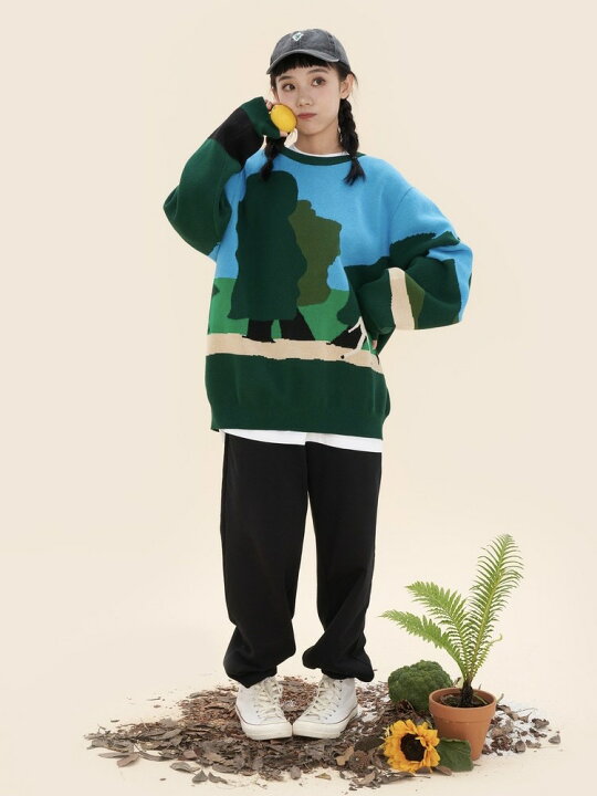 楽天市場】正規品【 FMACM FOREST WALKING DOGS SWEATER 】 エフエム 