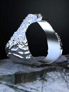 Kiy LURS LURS Meteorite lava texture is shaped like a heavy ring z [X ANZT[ Vo[ O Pressing pressing vbVO vbVOEFuVbv