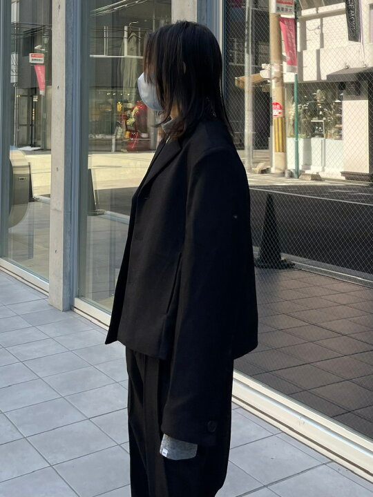 楽天市場】正規品【 Chikashitsu + set up cropped single jacket 