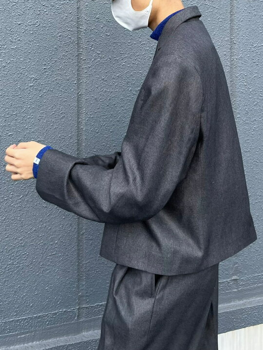 楽天市場】正規品【 Chikashitsu + set up cropped single jacket 