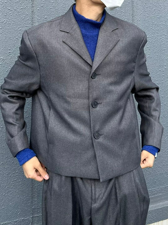 楽天市場】正規品【 Chikashitsu + set up cropped single jacket 