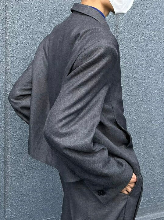 楽天市場】正規品【 Chikashitsu + set up cropped single jacket 