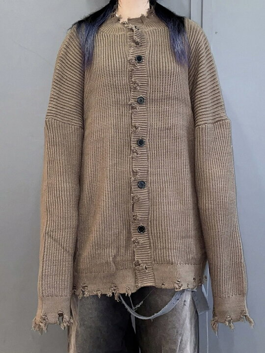 楽天市場】正規品【 XU damage knit cardigan (2color) 】 エックス 