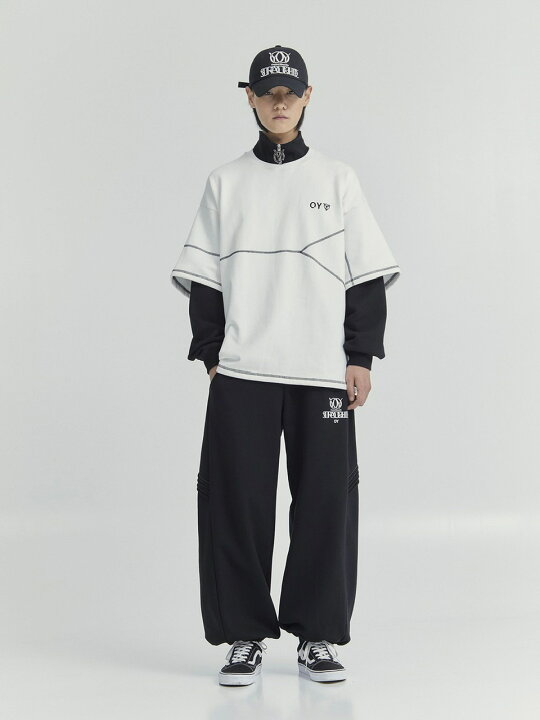 楽天市場】正規品【 OY LAYERED COVER STITCH ZIPPER POLA LONG SLEEVE 