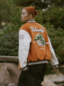 正規品【 VANDY THE PINK PINETREE VARSITY JACKET 】 ヴァンディーザピンク ジップジャケット ジップアップジャケット スタジャン バーシティジャケット アウター 羽織 ウールジャケット Pressing pressing プレッシング プレッシングウェブショップ vandy the pink tripp