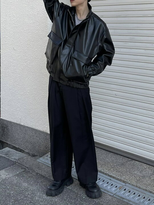 楽天市場】正規品【 Chikashitsu + leather bomber jacket  