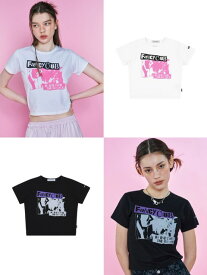 正規品 【NASTY FANCY CLUB RASCAL CROP TEE 】 ナスティファンシィクラブ トップス Tシャツ クロップド クロップトップス クロップ丈 ミニ丈 半袖 半袖トップス ロゴ ブランドロゴ Pressing pressing プレッシング プレッシングウェブショップ