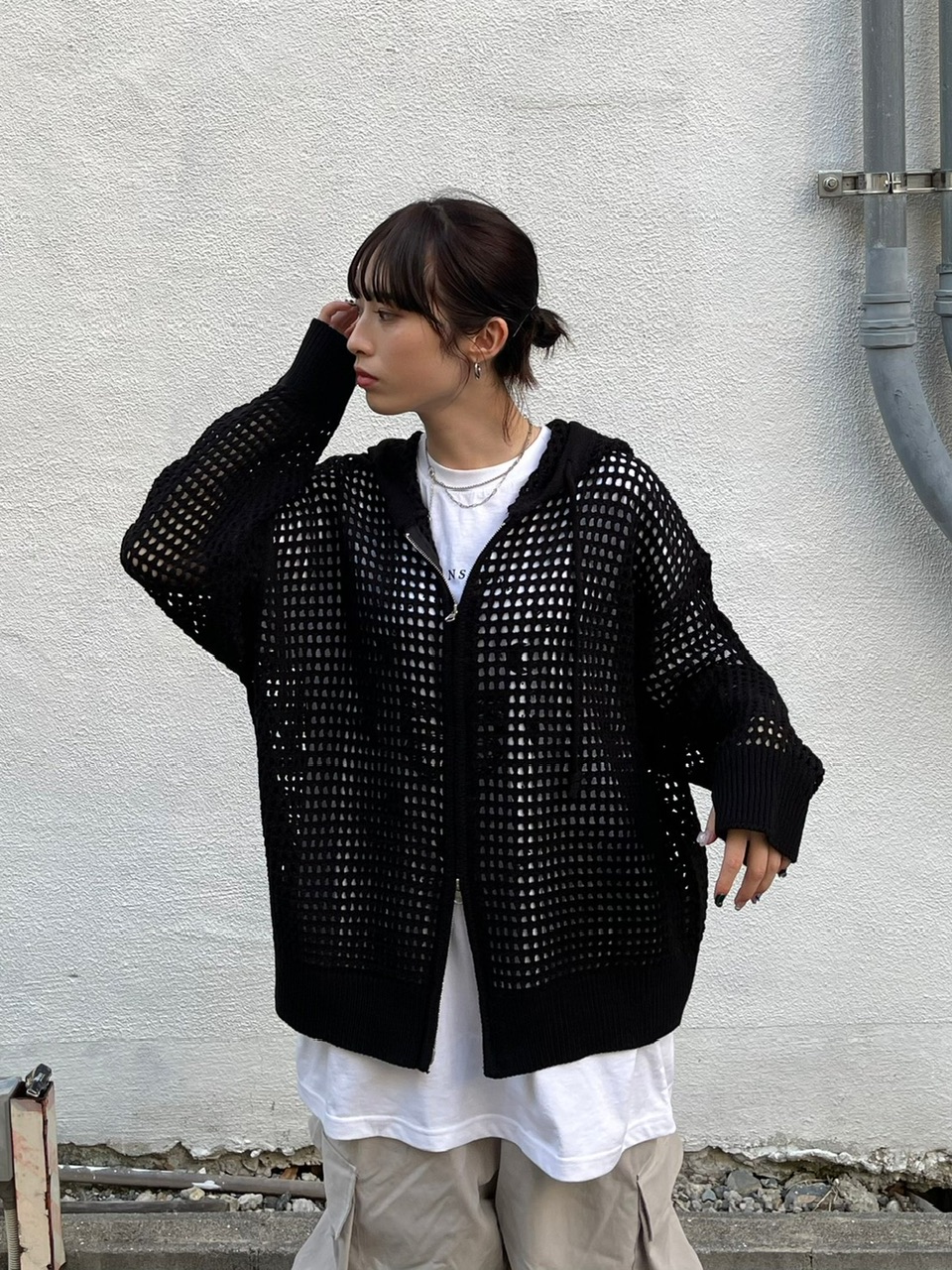 楽天市場】正規品【 Chikashitsu + mesh zip hoodie (5color
