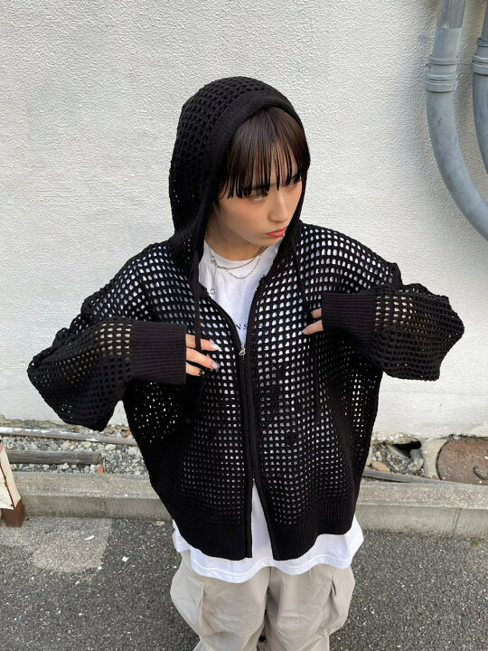 楽天市場】正規品【 Chikashitsu + mesh zip hoodie (5color 