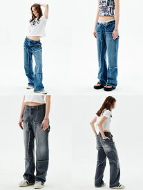 正規品【 runningHIGH WASHED DENIM CARPENTER PANTS 】 ランニングハイ ボトムス ボトム パンツ ジーンズ ジーンズパンツ ジーパン デニム デニムパンツ ブルーデニム ブラックデニム プレッシング pressing プレッシングウェブショップ pressing web shop