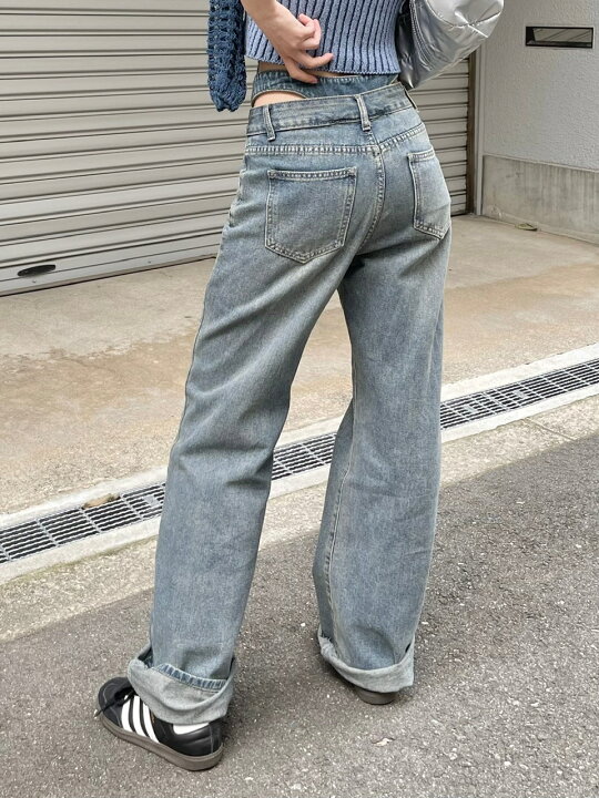 楽天市場】正規品 【 Chikashitsu + waist T line denim pants 