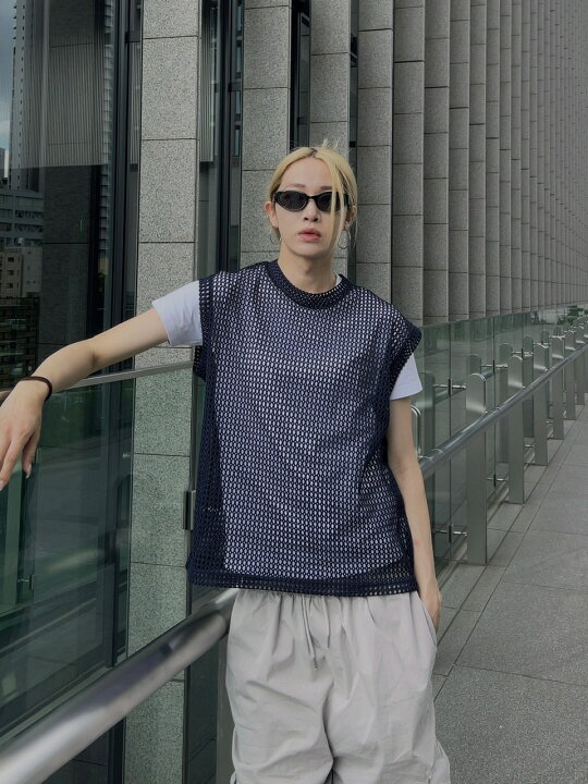 楽天市場】正規品 【 Chikashitsu + net knit vest (3color 