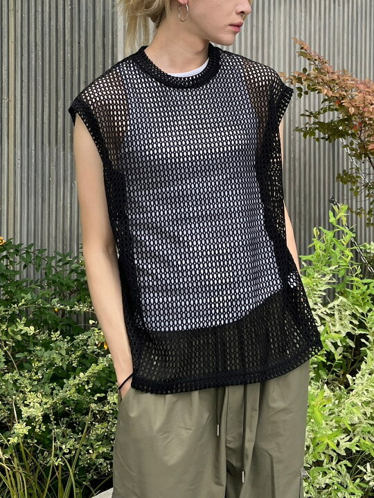 楽天市場】正規品 【 Chikashitsu + net knit vest (3color 