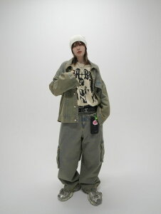 ���K�i�y XU set up washed denim cargo pants (2color)�z �G�b�N�X���[ �Z�b�g�A�b�v�E�H�b�V���h�f�j���J�[�S�p���c �J�[�S�p���c �f�j���p���c Pressing pressing �v���b�V���O �v���b�V���O�E�F�u�V���b