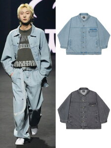 Kiy AJOBYAJO Batwing Oversized Denim Jacket z AWoCAW WPbg fj fjWPbg fjn HD I[o[TCY rbOVGbg ZbgAbv ZbgŒp\ ʔ