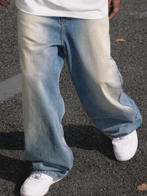 楽天市場】正規品【 MR. ENJOY DA MONEY Basic wide leg jeans
