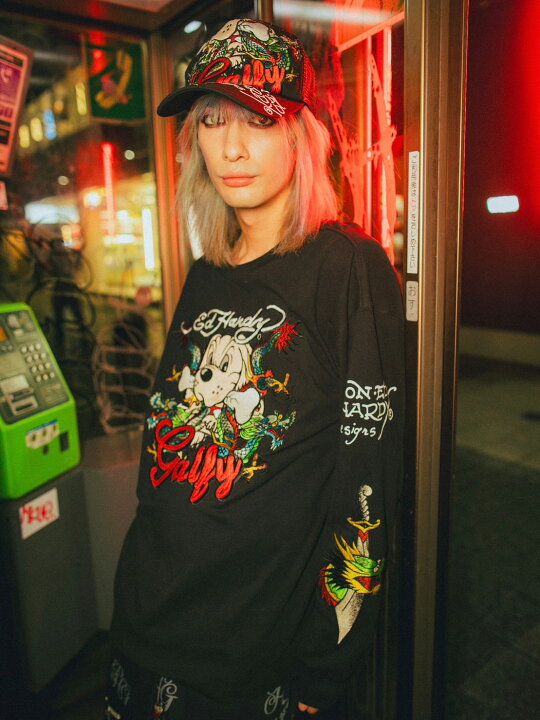 楽天市場】正規品 【 GALFY GALFYxEd HardyコラボロンTEE 