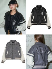 正規品 【NASTY FANCY CLUB MALLOW VARSITY LEATHER JACKET 】 ナスティーファンシークラブ NFC ジャケット アウター 羽織り レザージャケット スタジャン 革ジャン バーシティージャケット Pressing pressing プレッシング プレッシングウェブショップ