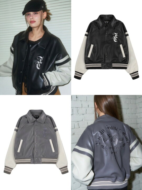 楽天市場】正規品 【NASTY FANCY CLUB MALLOW VARSITY LEATHER JACKET 