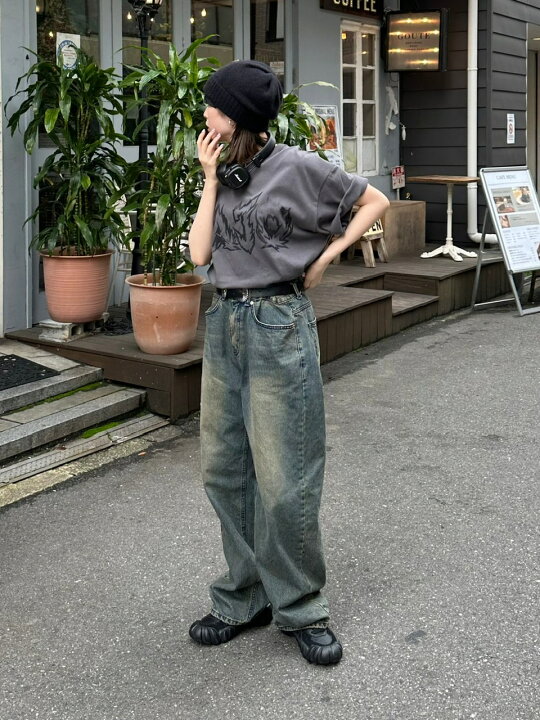 楽天市場】正規品【 Chikashitsu + vintage wash semi wide denim 