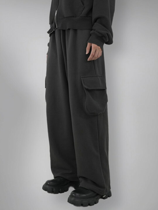楽天市場】正規品【 Chikashitsu + set up wide cargo sweat pants 