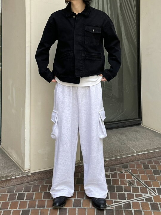 楽天市場】正規品【 Chikashitsu + set up wide cargo sweat pants 