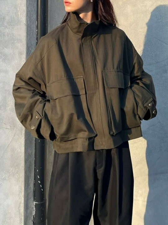 楽天市場】正規品【 Chikashitsu + cropped pocket bomber jacket 